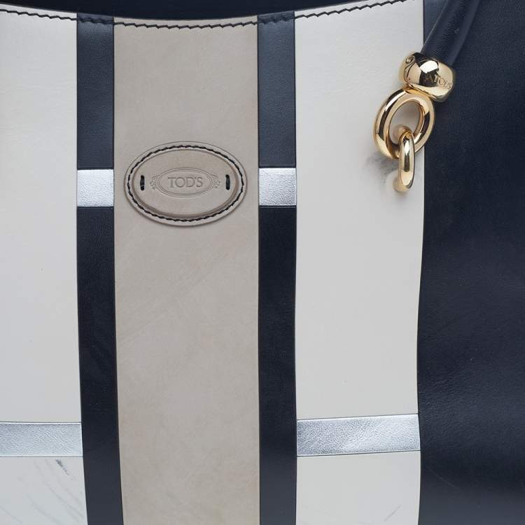 Pre Owned Tod's Multicolor Leather And Suede Sella Satchel