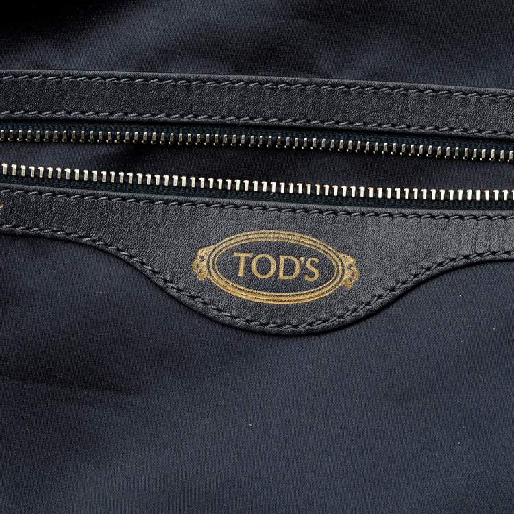Pre Owned Tod's Navy Blue Leather Tote