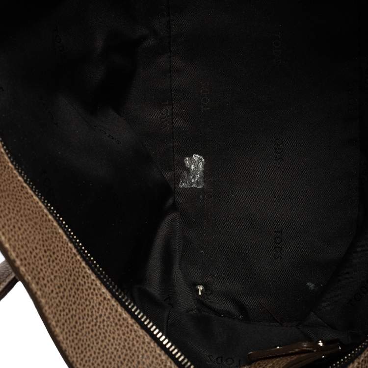 Pre Owned Tod's Brown Textured Leather D-Styling Shopper Tote