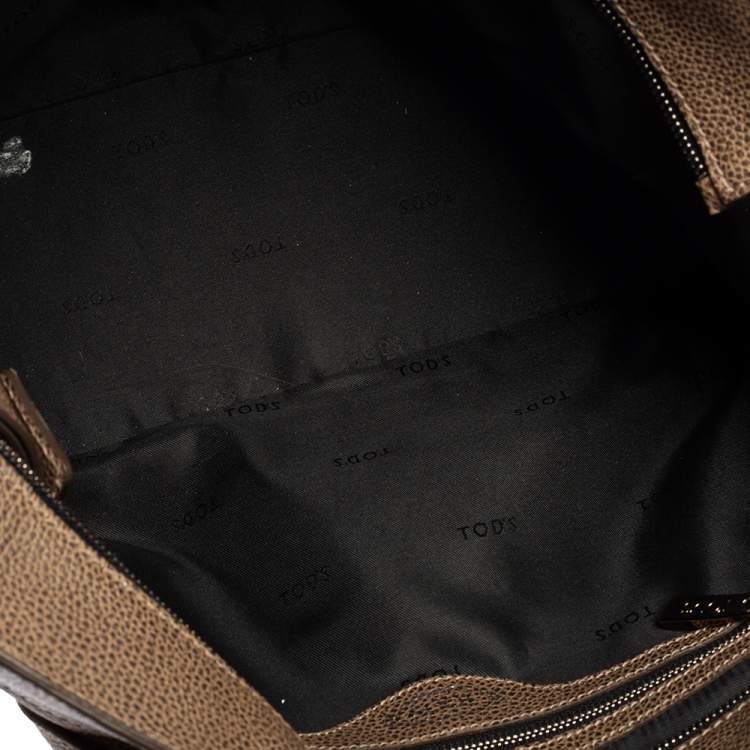 Pre Owned Tod's Brown Textured Leather D-Styling Shopper Tote