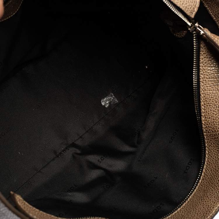 Pre Owned Tod's Brown Textured Leather D-Styling Shopper Tote
