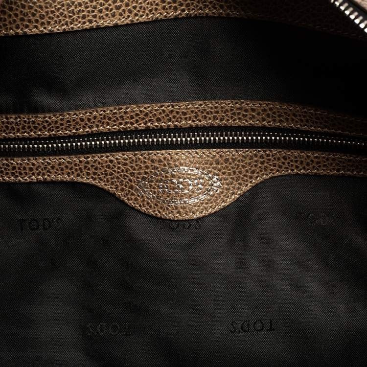 Pre Owned Tod's Brown Textured Leather D-Styling Shopper Tote