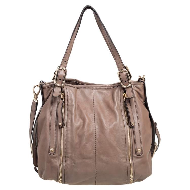مملوكة مسبقًا Tod's Brown Leather G-Line Easy Sacca Tote