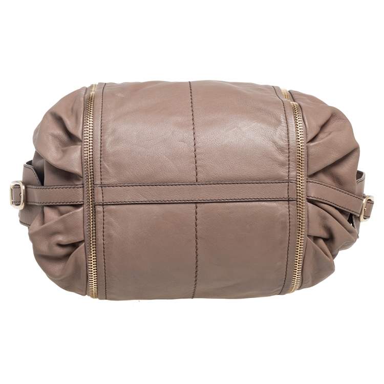 مملوكة مسبقًا Tod's Brown Leather G-Line Easy Sacca Tote