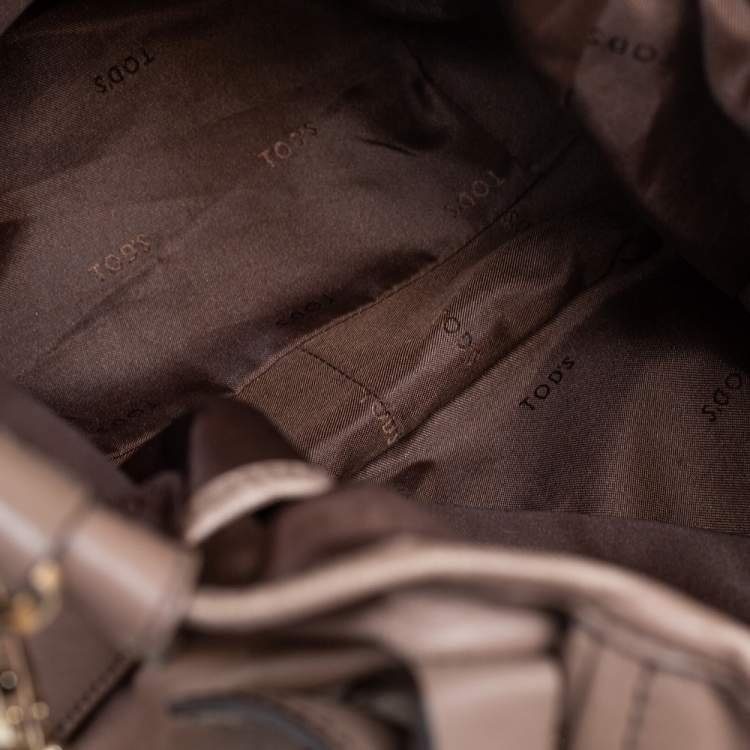 مملوكة مسبقًا Tod's Brown Leather G-Line Easy Sacca Tote