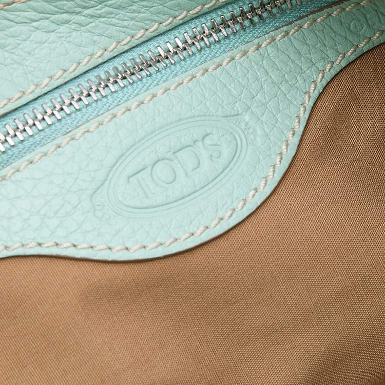 Pre Owned Tod's Green/Grey Suede and Lizard Hobo