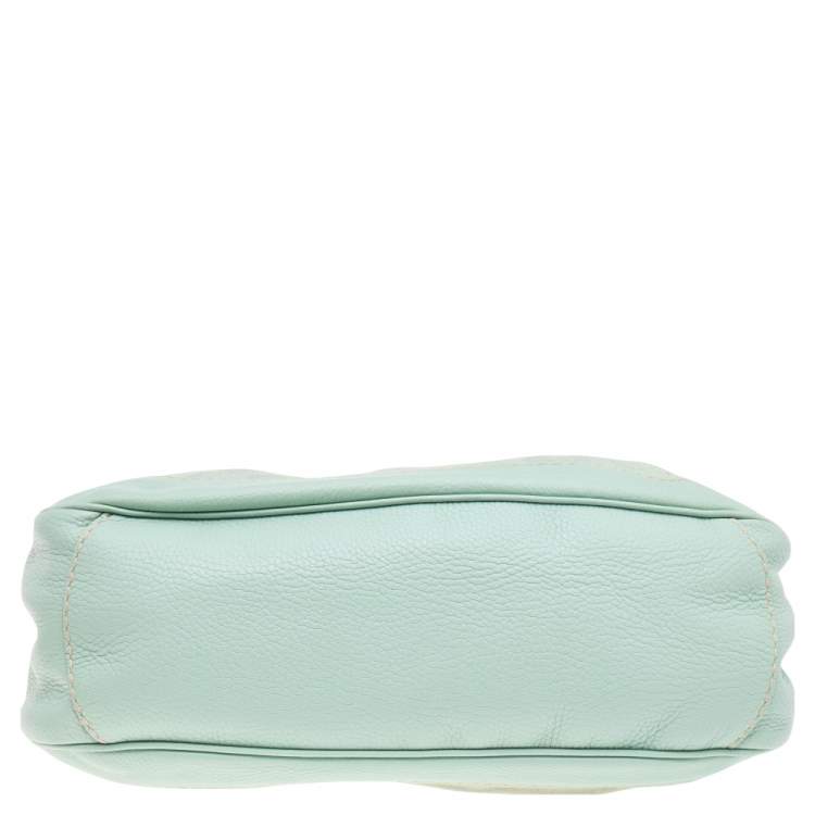 Pre Owned Tod's Green/Grey Suede and Lizard Hobo