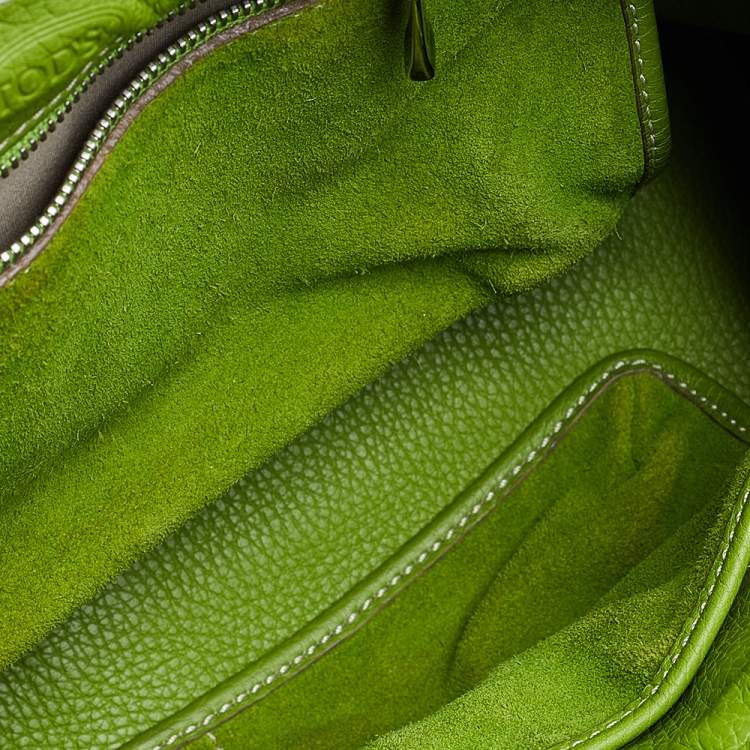 Pre Owned Tod's Green Suede D Bag Media Tote