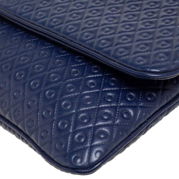 Pre Owned Tod's Blue Leather Signature Clutch