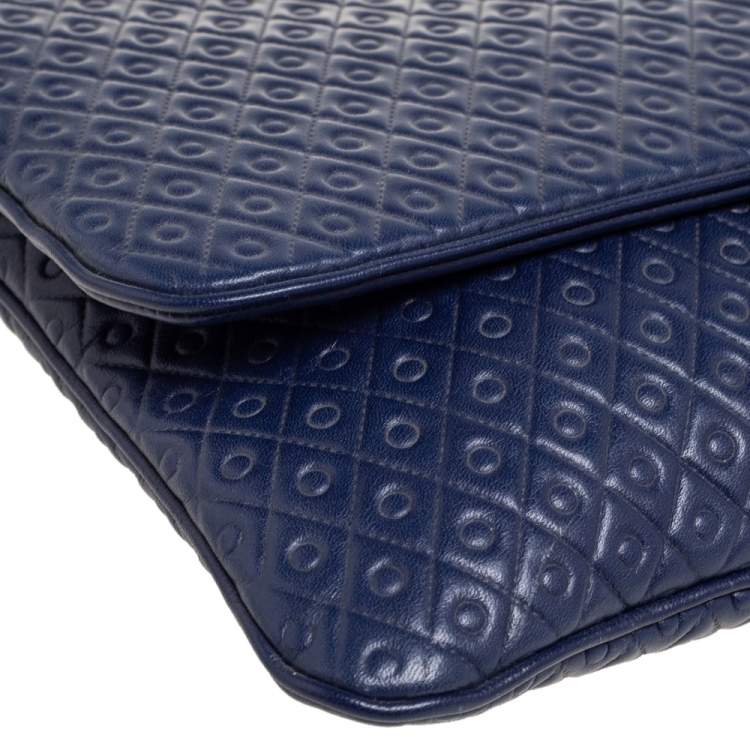 Pre Owned Tod's Blue Leather Signature Clutch