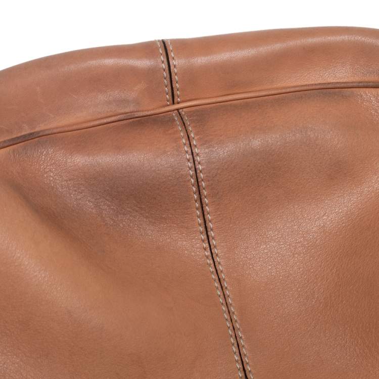 Pre Owned Tod's Beige Leather Front Pocket Hobo