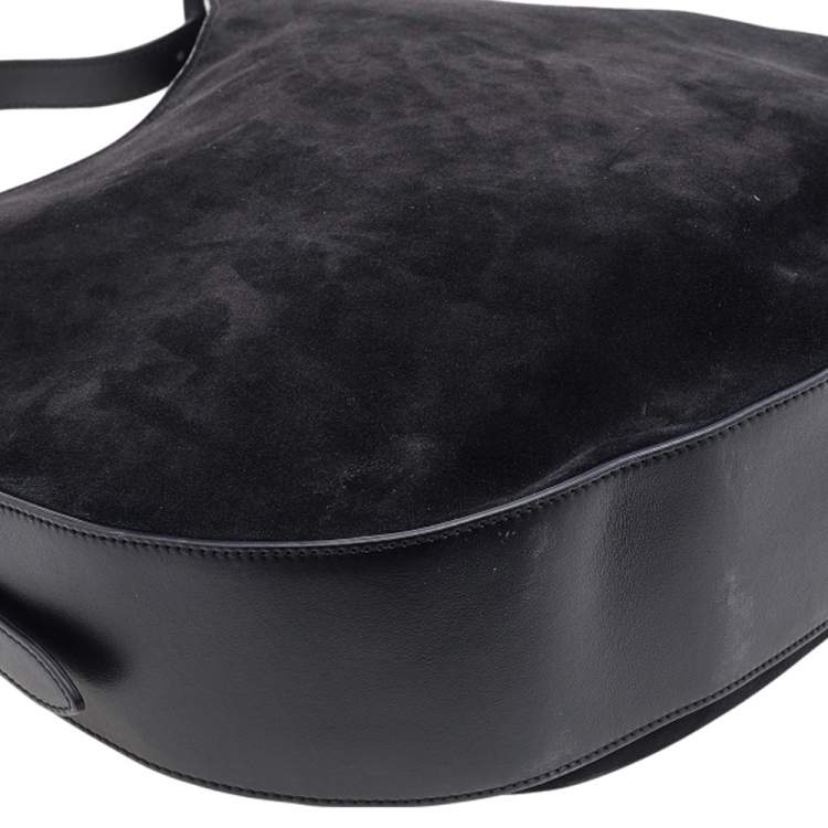 Pre Owned Tod's Black Suede and Leather Hobo