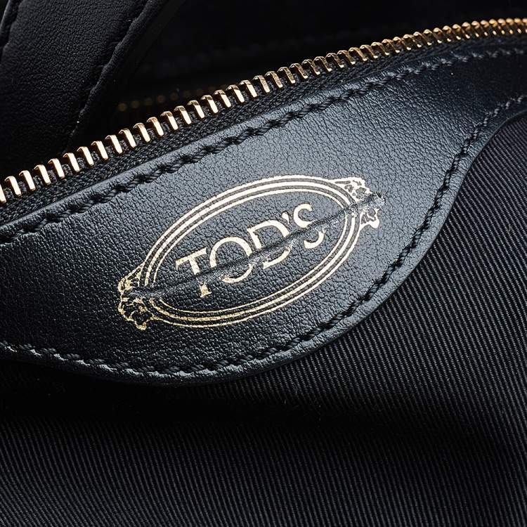 Pre Owned Tod's Black Suede and Leather Hobo