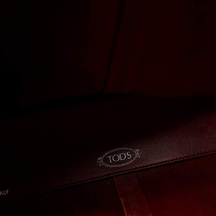 Pre Owned Tod's Rust Red Leather Tote