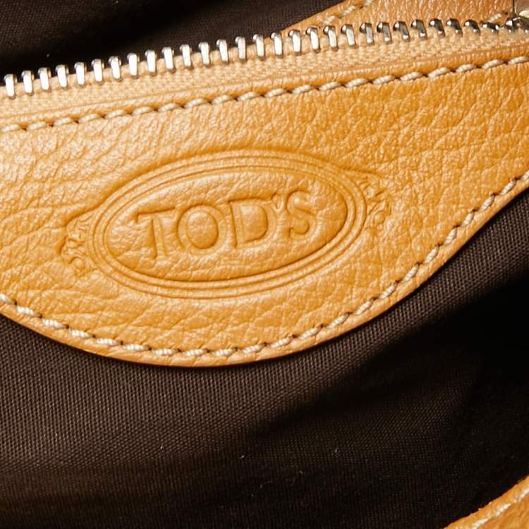 Pre Owned Tod's Beige Leather Miky Shoulder Bag