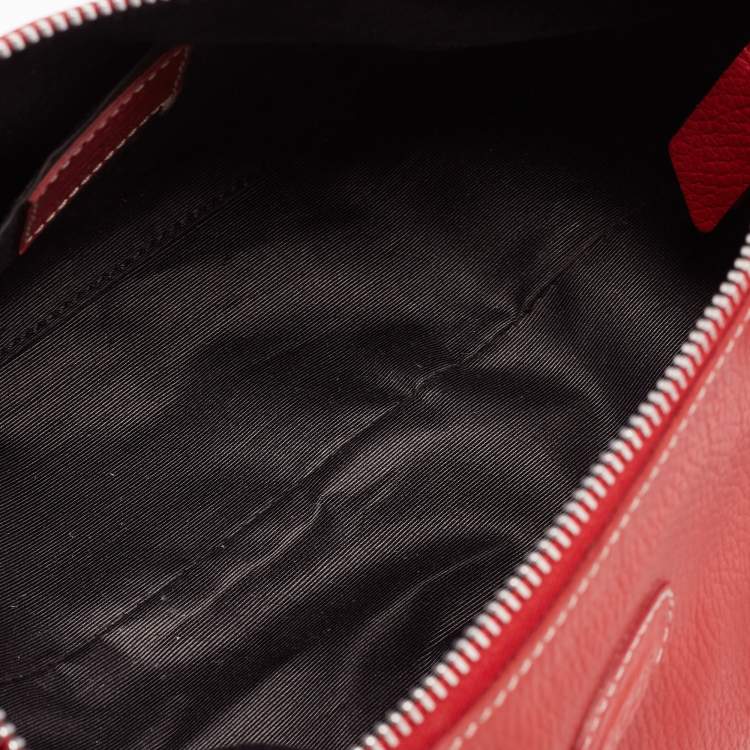 Pre Owned Tod's Red Leather Duffle Bag