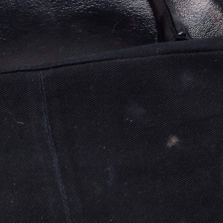 Pre Owned Tod's Black Leather Front Pocket Satchel