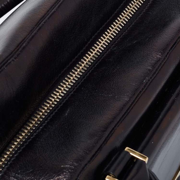 Pre Owned Tod's Black Leather Front Pocket Satchel
