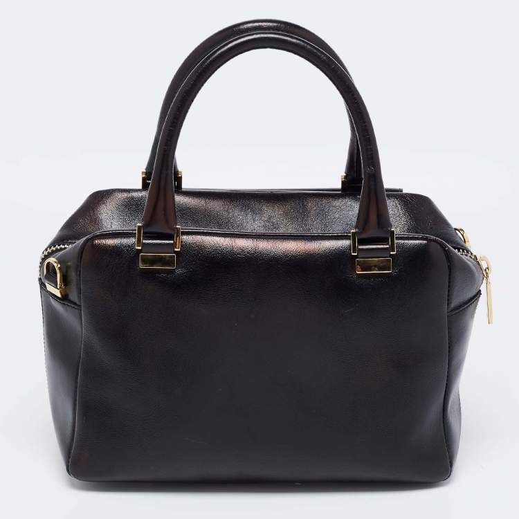 Pre Owned Tod's Black Leather Front Pocket Satchel