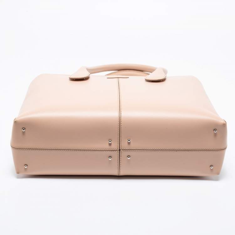 Pre Owned Tod's Dusty Pink Leather Classic D-Bag Tote