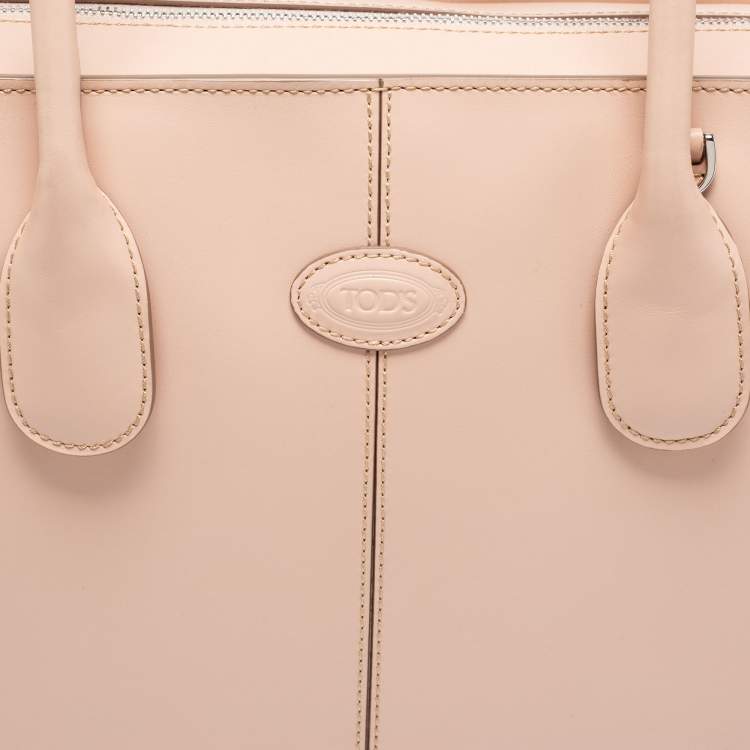 Pre Owned Tod's Dusty Pink Leather Classic D-Bag Tote