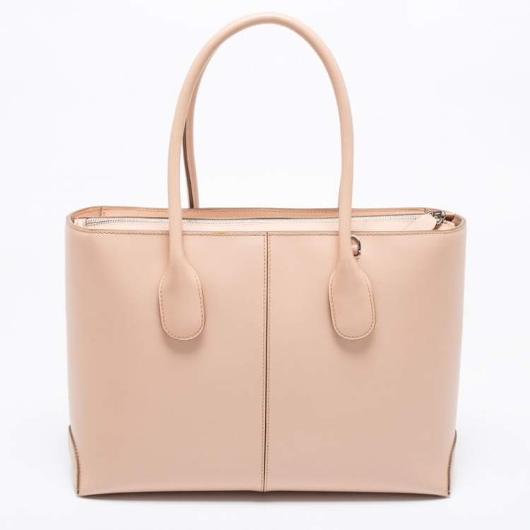 Pre Owned Tod's Dusty Pink Leather Classic D-Bag Tote