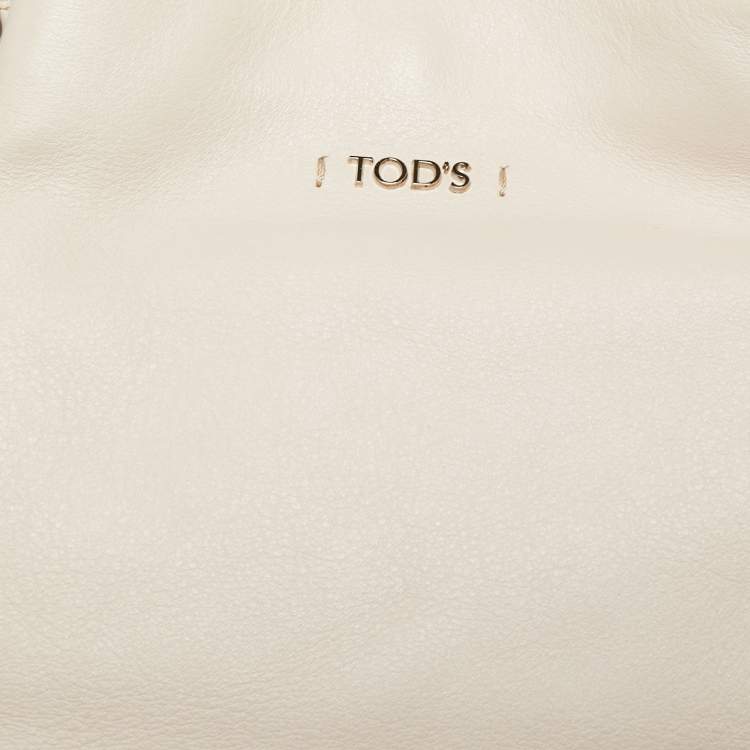 Pre Owned Tod's Pink Leather Mini Flower Chain Tote