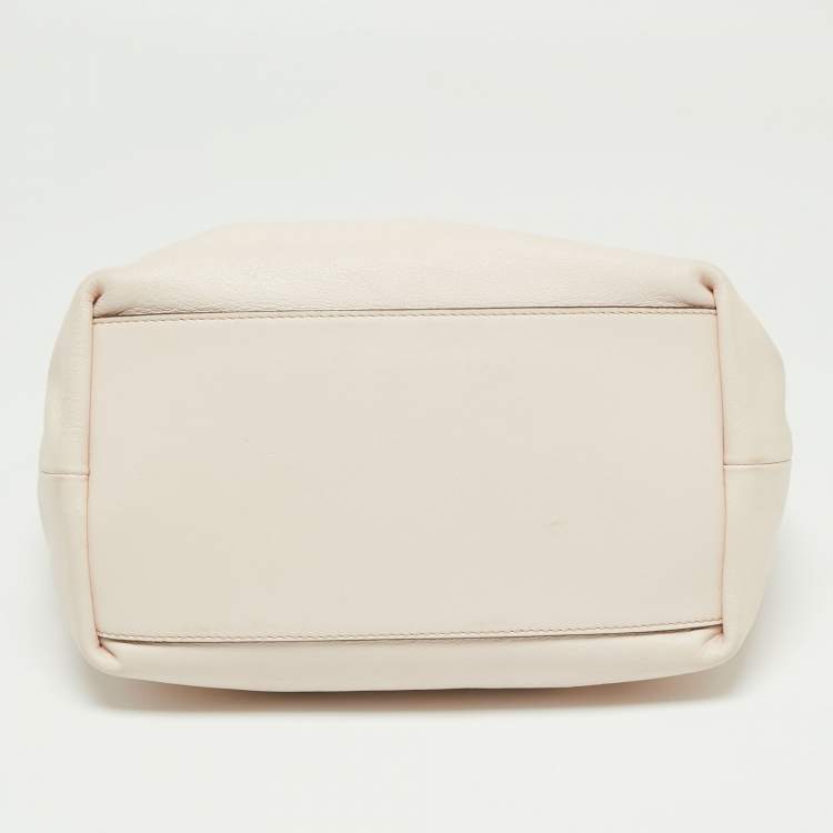 Pre Owned Tod's Pink Leather Mini Flower Chain Tote