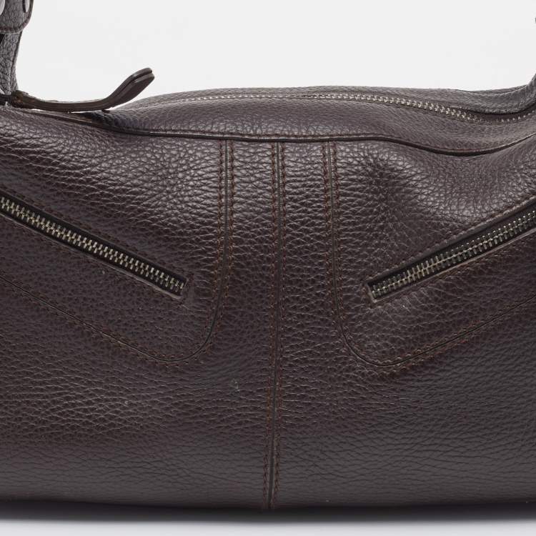 Pre Owned Tod's Dark Brown Leather Micky Hobo