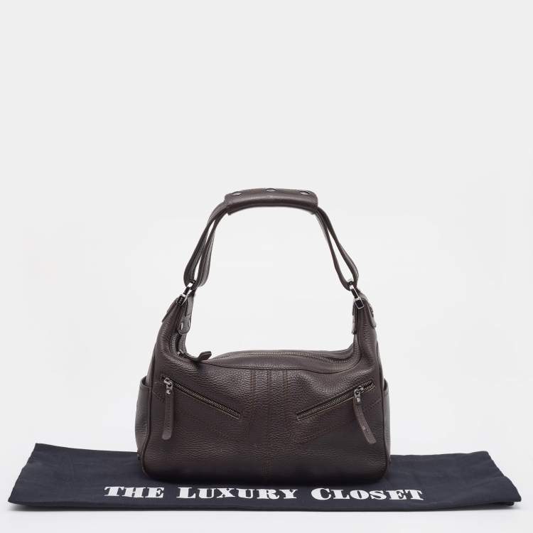 Pre Owned Tod's Dark Brown Leather Micky Hobo