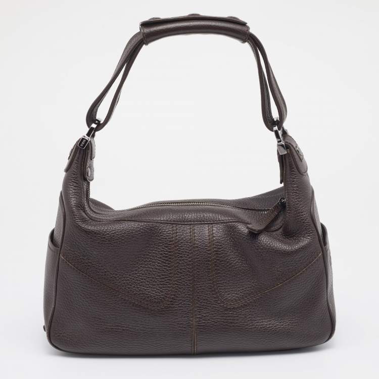 Pre Owned Tod's Dark Brown Leather Micky Hobo
