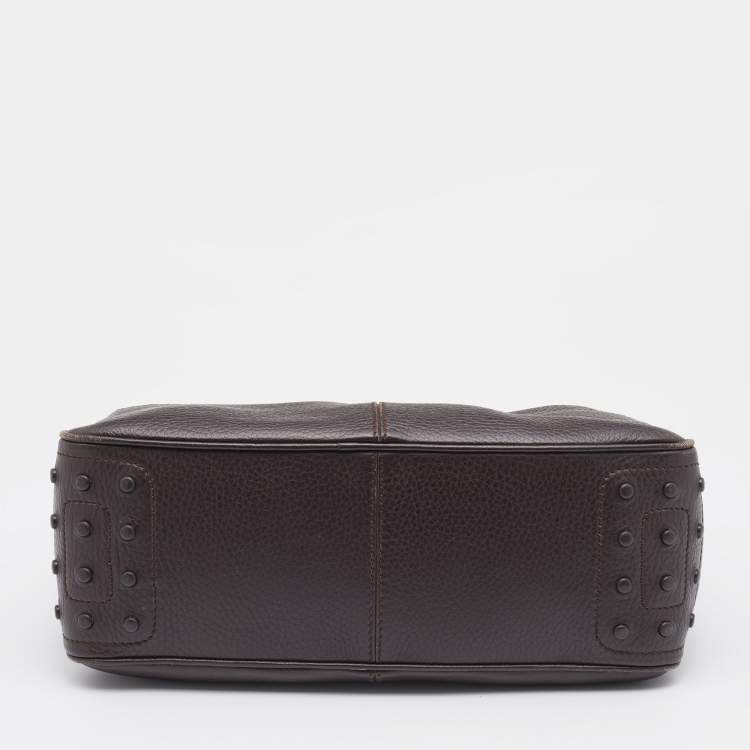 Pre Owned Tod's Dark Brown Leather Micky Hobo