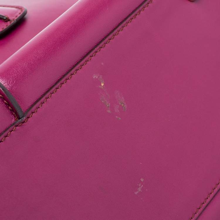 Pre Owned Tod's Purple Leather Small D-Styling Shopper Tote