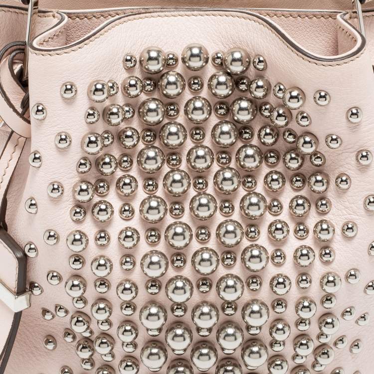 مملوكة مسبقًا Tod's Light Pink Leather Micro Flower Tote