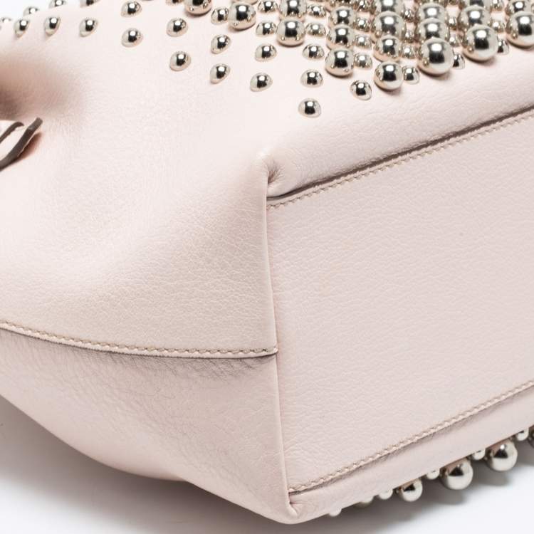 مملوكة مسبقًا Tod's Light Pink Leather Micro Flower Tote