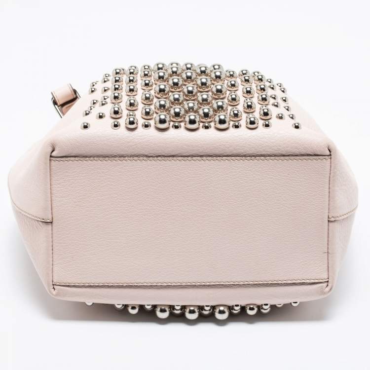 مملوكة مسبقًا Tod's Light Pink Leather Micro Flower Tote