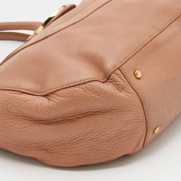 مملوكة مسبقًا Tory Burch Peach Leather Amanda Hobo