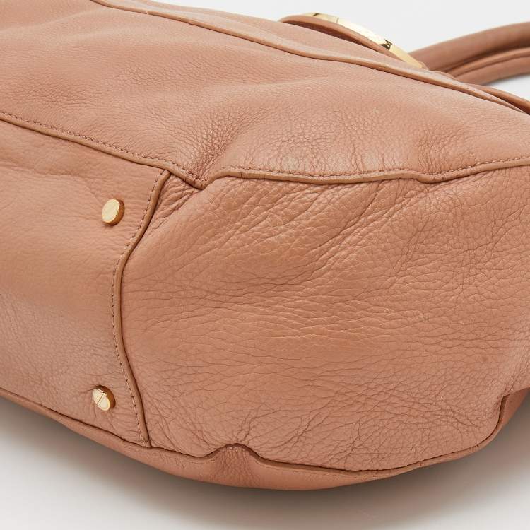 مملوكة مسبقًا Tory Burch Peach Leather Amanda Hobo