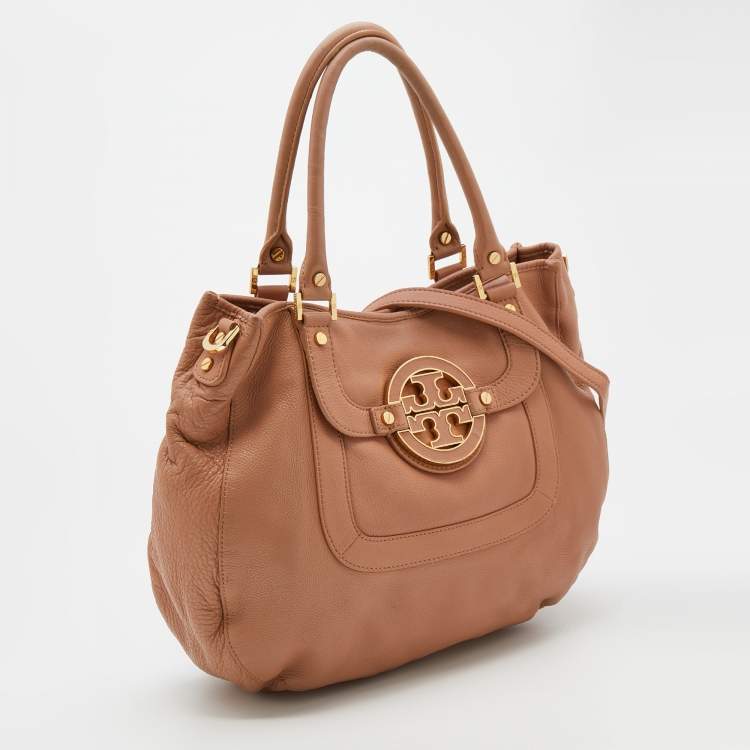 مملوكة مسبقًا Tory Burch Peach Leather Amanda Hobo