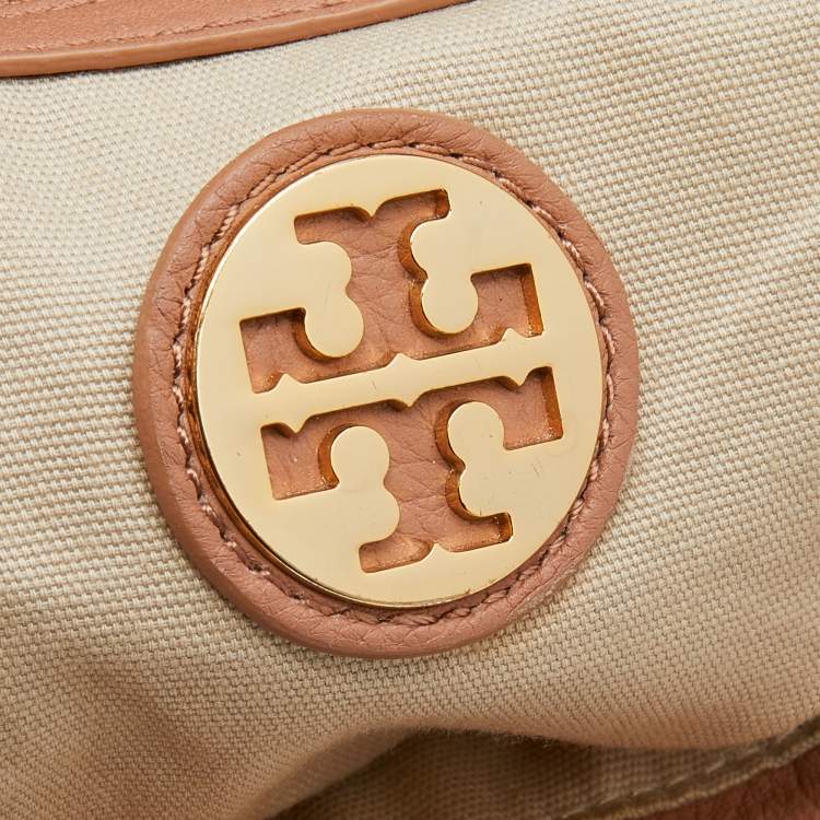 مملوكة مسبقًا Tory Burch Peach Leather Amanda Hobo