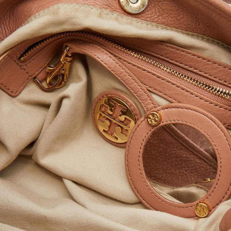 مملوكة مسبقًا Tory Burch Peach Leather Amanda Hobo