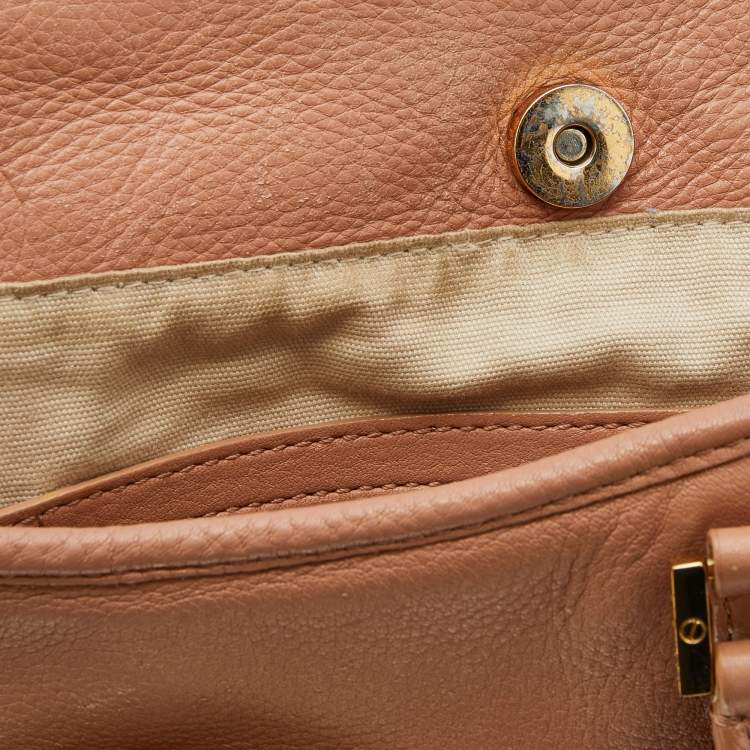 مملوكة مسبقًا Tory Burch Peach Leather Amanda Hobo