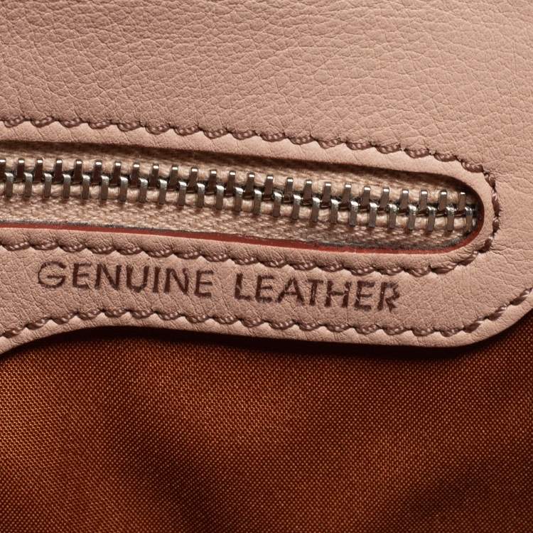 Pre Owned Tod's Blush Pink Leather MIni Double T Shoulder Bag