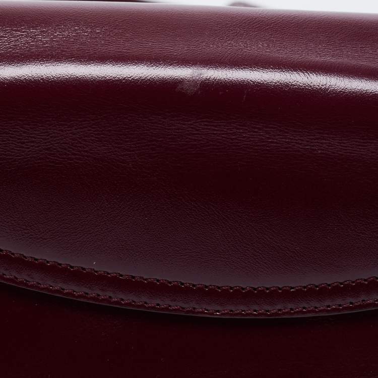 Pre Owned Tod's Purple/White Leather Flap Crossbody Bag