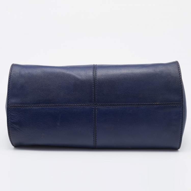 Pre Owned Tod's Navy Blue Leather Sella Satchel