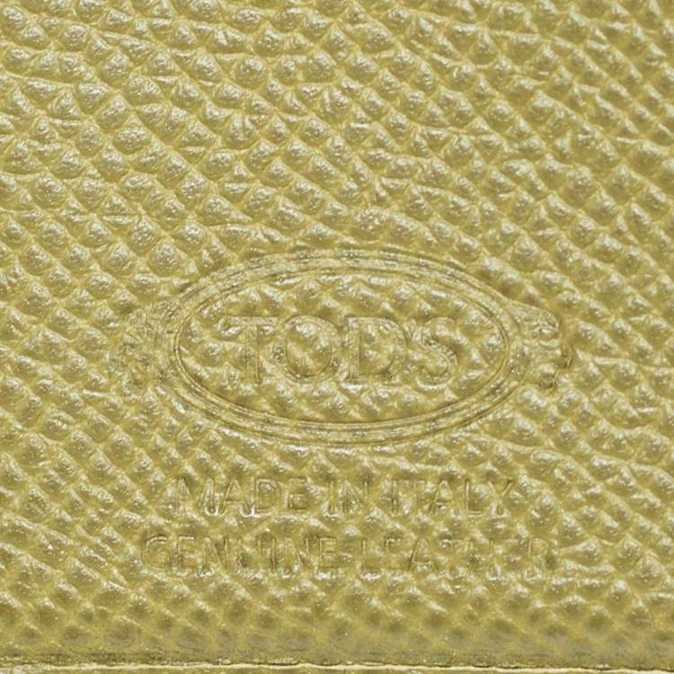 Pre Owned Tod's Green Leather French Wallet