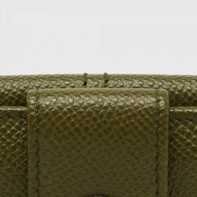 Pre Owned Tod's Green Leather French Wallet