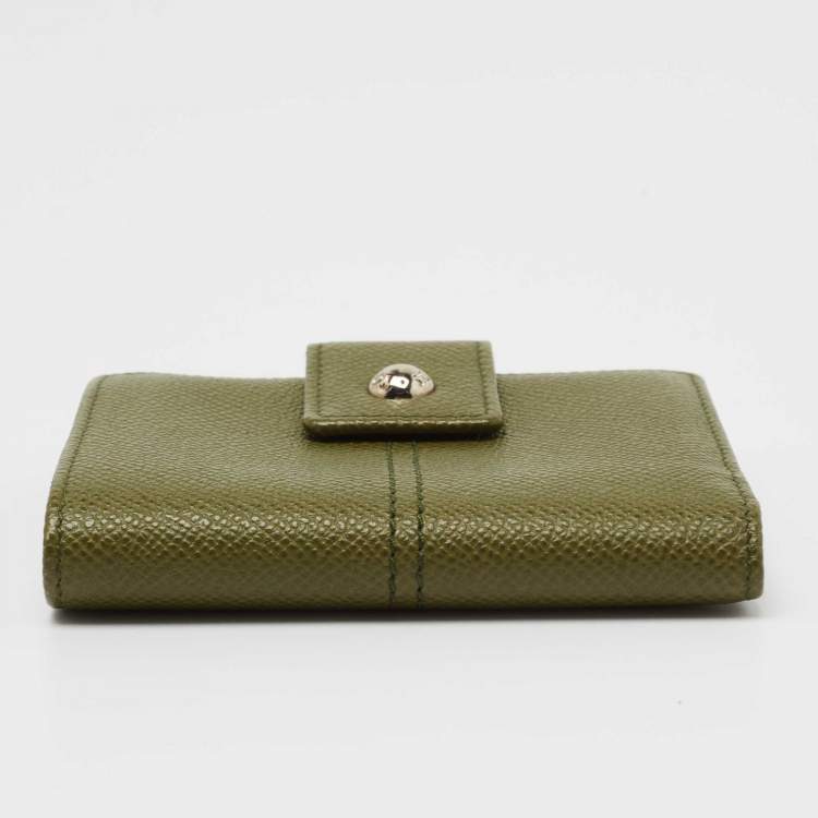 Pre Owned Tod's Green Leather French Wallet