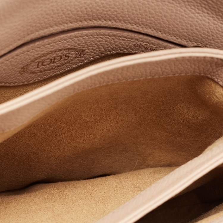 Pre Owned Tod's Beige Leather Crossbody Bag