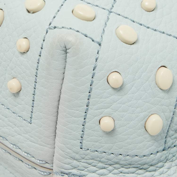 Pre Owned Tod's Light Blue Leather Wave Tote 